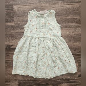 GAP Green Floral And Plaid Dress